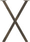 vidaXL - Eettafelpoten - 2 - st - X-vormig - 57x(72-73) - cm - staal - naturel