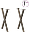 vidaXL - Eettafelpoten - 2 - st - X-vormig - 57x(72-73) - cm - staal - naturel