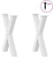 vidaXL - Eettafelpoten - 2 - st - X-vormig - 60x(72-73) - cm - staal - wit