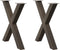 vidaXL - Eettafelpoten - 2 - st - X-vormig - 70x(72-73) - cm - staal - naturel