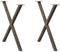 vidaXL - Eettafelpoten - 2 - st - X-vormig - 70x(72-73) - cm - staal - naturel