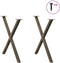 vidaXL - Eettafelpoten - 2 - st - X-vormig - 70x(72-73) - cm - staal - naturel