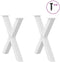 vidaXL - Eettafelpoten - 2 - st - X-vormig - 70x(72-73) - cm - staal - wit