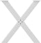 vidaXL - Eettafelpoten - 2 - st - X-vormig - 70x(72-73) - cm - staal - wit