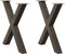vidaXL - Eettafelpoten - 2 - st - X-vormig - 80x(72-73) - cm - staal - naturel
