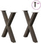 vidaXL - Eettafelpoten - 2 - st - X-vormig - 80x(72-73) - cm - staal - naturel