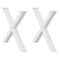 vidaXL - Eettafelpoten - 2 - st - X-vormig - 90x(72-73) - cm - staal - wit