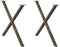 vidaXL - Eettafelpoten - 2 - st - X-vormig - 90x(72-73) - cm - staal - naturel
