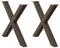 vidaXL - Eettafelpoten - 2 - st - X-vormig - 90x(72-73) - cm - staal - naturel