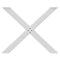 vidaXL - Eettafelpoten - 2 - st - X-vormig - 90x(72-73) - cm - staal - wit