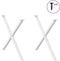 vidaXL - Eettafelpoten - 2 - st - X-vormig - 90x(72-73) - cm - staal - wit