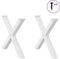 vidaXL - Eettafelpoten - 2 - st - X-vormig - 90x(72-73) - cm - staal - wit