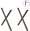 vidaXL - Eettafelpoten - 2 - st - X-vormig - 90x(72-73) - cm - staal - naturel