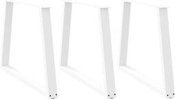 vidaXL - Eettafelpoten - 3 - st - V-vormig - 100x(72-73,3) - cm - staal - wit