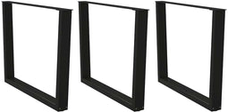 vidaXL - Eettafelpoten - 3 - st - V-vormig - 100x(72-73,3) - cm - staal - zwart