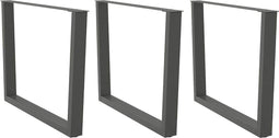 vidaXL - Eettafelpoten - 3 - st - V-vormig - 100x(72-73,3) - cm - staal - antraciet