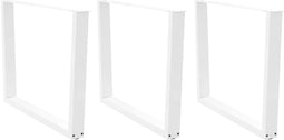 vidaXL - Eettafelpoten - 3 - st - V-vormig - 100x(72-73,3) - cm - staal - wit