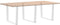 vidaXL - Eettafelpoten - 3 - st - V-vormig - 100x(72-73,3) - cm - staal - wit