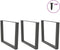 vidaXL - Eettafelpoten - 3 - st - V-vormig - 100x(72-73,3) - cm - staal - antraciet