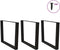 vidaXL - Eettafelpoten - 3 - st - V-vormig - 100x(72-73,3) - cm - staal - zwart