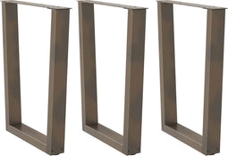 vidaXL - Eettafelpoten - 3 - st - V-vormig - 70x(72-73,3) - cm - staal - naturel