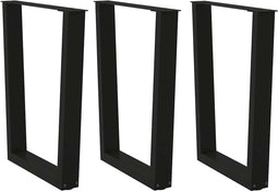 vidaXL - Eettafelpoten - 3 - st - V-vormig - 70x(72-73,3) - cm - staal - zwart