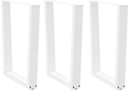 vidaXL - Eettafelpoten - 3 - st - V-vormig - 70x(72-73,3) - cm - staal - wit