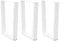 vidaXL - Eettafelpoten - 3 - st - V-vormig - 70x(72-73,3) - cm - staal - wit
