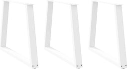 vidaXL - Eettafelpoten - 3 - st - V-vormig - 70x(72-73,3) - cm - staal - wit