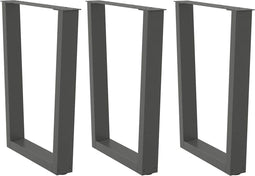 vidaXL - Eettafelpoten - 3 - st - V-vormig - 70x(72-73,3) - cm - staal - antraciet