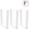 vidaXL - Eettafelpoten - 3 - st - V-vormig - 70x(72-73,3) - cm - staal - wit