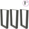 vidaXL - Eettafelpoten - 3 - st - V-vormig - 70x(72-73,3) - cm - staal - antraciet