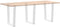 vidaXL - Eettafelpoten - 3 - st - V-vormig - 70x(72-73,3) - cm - staal - wit