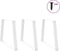 vidaXL - Eettafelpoten - 3 - st - V-vormig - 70x(72-73,3) - cm - staal - wit
