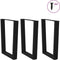 vidaXL - Eettafelpoten - 3 - st - V-vormig - 70x(72-73,3) - cm - staal - zwart