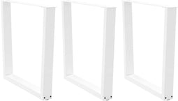 vidaXL - Eettafelpoten - 3 - st - V-vormig - 80x(72-73,3) - cm - staal - wit