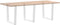 vidaXL - Eettafelpoten - 3 - st - V-vormig - 80x(72-73,3) - cm - staal - wit