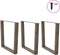 vidaXL - Eettafelpoten - 3 - st - V-vormig - 80x(72-73,3) - cm - staal - naturel