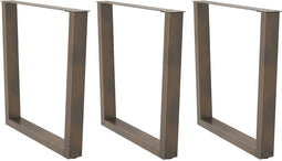 vidaXL - Eettafelpoten - 3 - st - V-vormig - 90x(72-73,3) - cm - staal - naturel