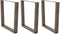 vidaXL - Eettafelpoten - 3 - st - V-vormig - 90x(72-73,3) - cm - staal - naturel