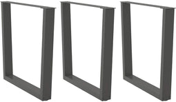 vidaXL - Eettafelpoten - 3 - st - V-vormig - 90x(72-73,3) - cm - staal - antraciet