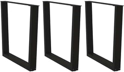 vidaXL - Eettafelpoten - 3 - st - V-vormig - 90x(72-73,3) - cm - staal - zwart