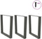 vidaXL - Eettafelpoten - 3 - st - V-vormig - 90x(72-73,3) - cm - staal - antraciet
