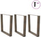 vidaXL - Eettafelpoten - 3 - st - V-vormig - 90x(72-73,3) - cm - staal - naturel