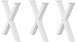 vidaXL - Eettafelpoten - 3 - st - X-vormig - 70x(72-73) - cm - staal - wit