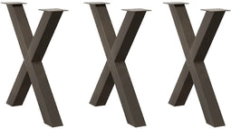 vidaXL - Eettafelpoten - 3 - st - X-vormig - 70x(72-73) - cm - staal - naturel