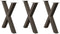 vidaXL - Eettafelpoten - 3 - st - X-vormig - 70x(72-73) - cm - staal - naturel