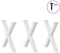 vidaXL - Eettafelpoten - 3 - st - X-vormig - 70x(72-73) - cm - staal - wit