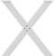 vidaXL - Eettafelpoten - 3 - st - X-vormig - 70x(72-73) - cm - staal - wit
