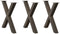 vidaXL - Eettafelpoten - 3 - st - X-vormig - 80x(72-73) - cm - staal - naturel